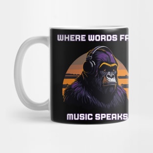 Gorilla Music Headphones Chill Mug